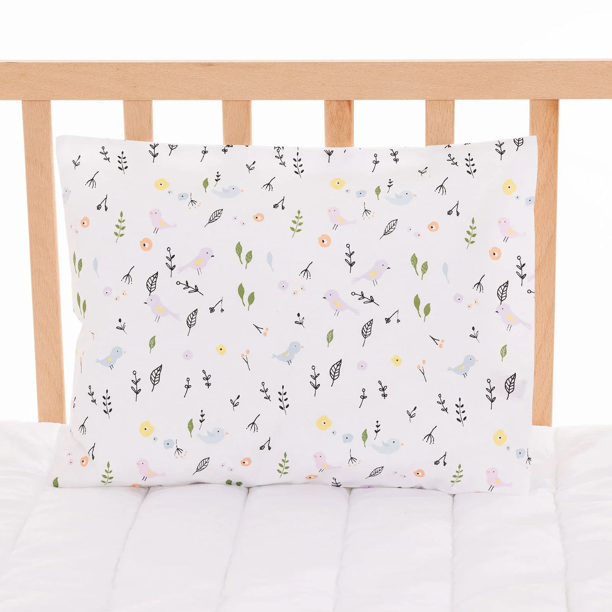 Little Dreams Little Bird Print Baby Pillowcase (35 x 45 cm)