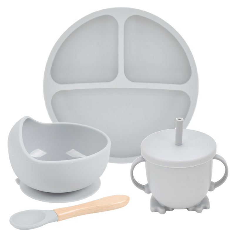 OtterPot Silicone Suction Cup Dinner Plate – Baby & Children’s Divided Plate Set, Non-Slip Design, Easy-to-Clean | Essential Feeding Tableware for Toddlers & Kids