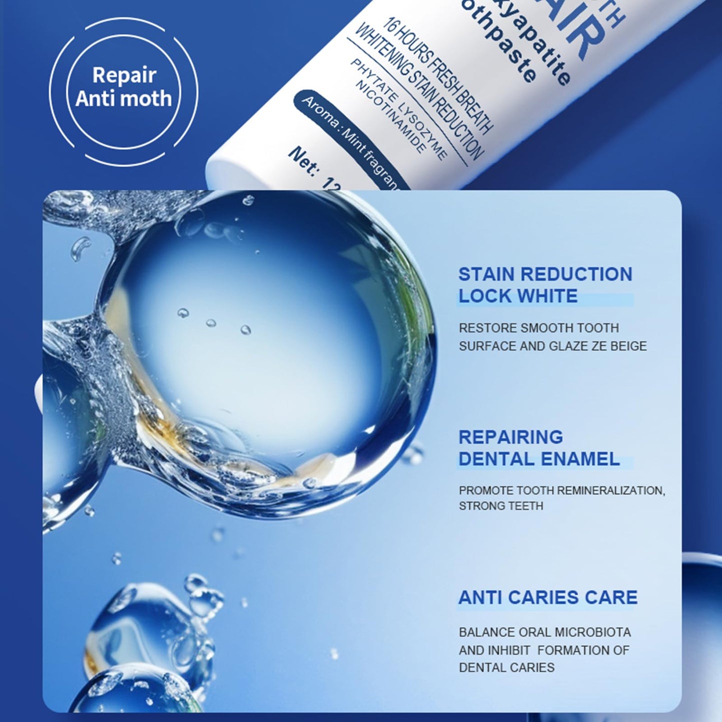 7.5% Hydroxyapatite Toothpaste Set – 2 Pcs for Enamel Protection & Strengthening