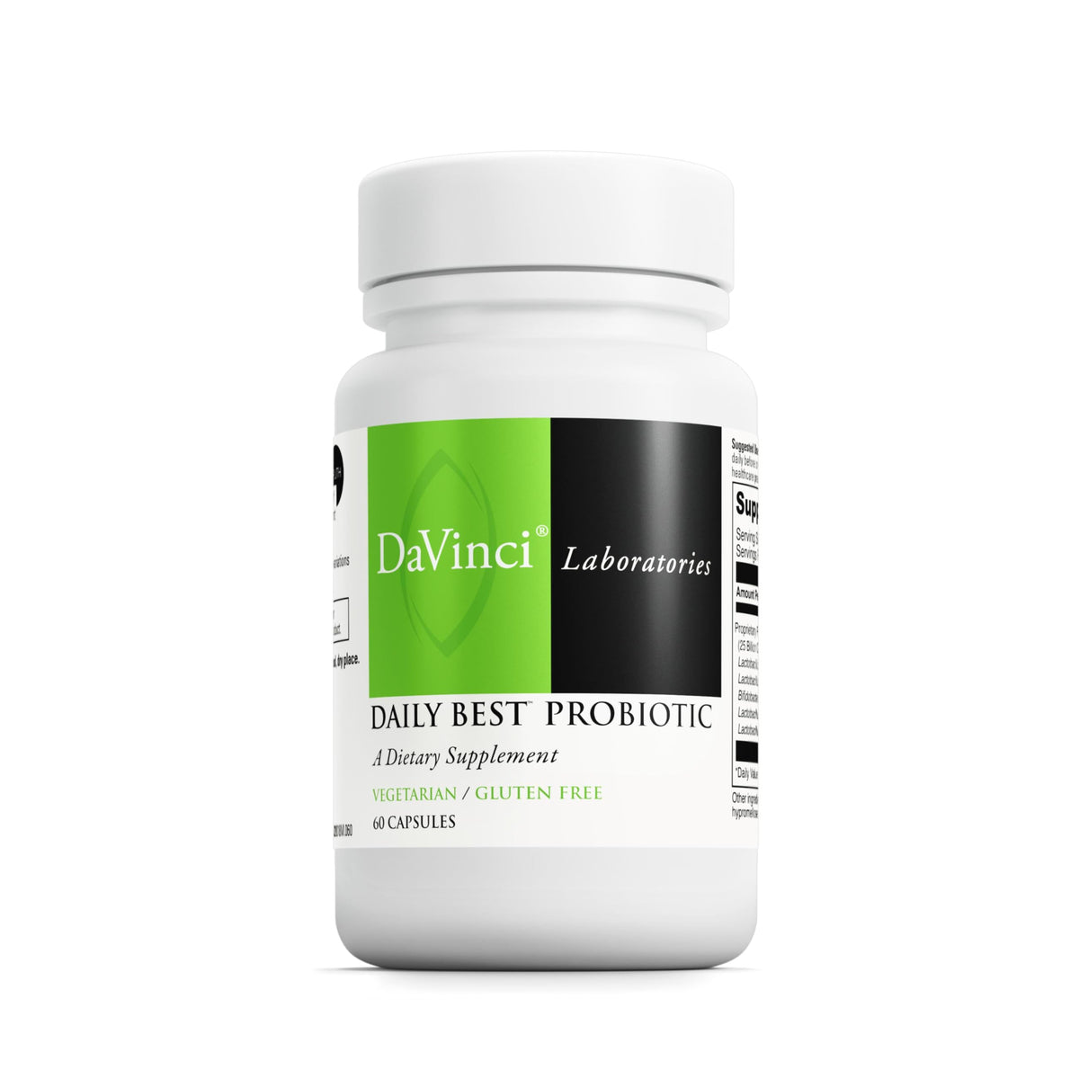 DAVINCI Labs Daily Best Probiotic - Vegetarian & Gluten-Free - 60 Capsules