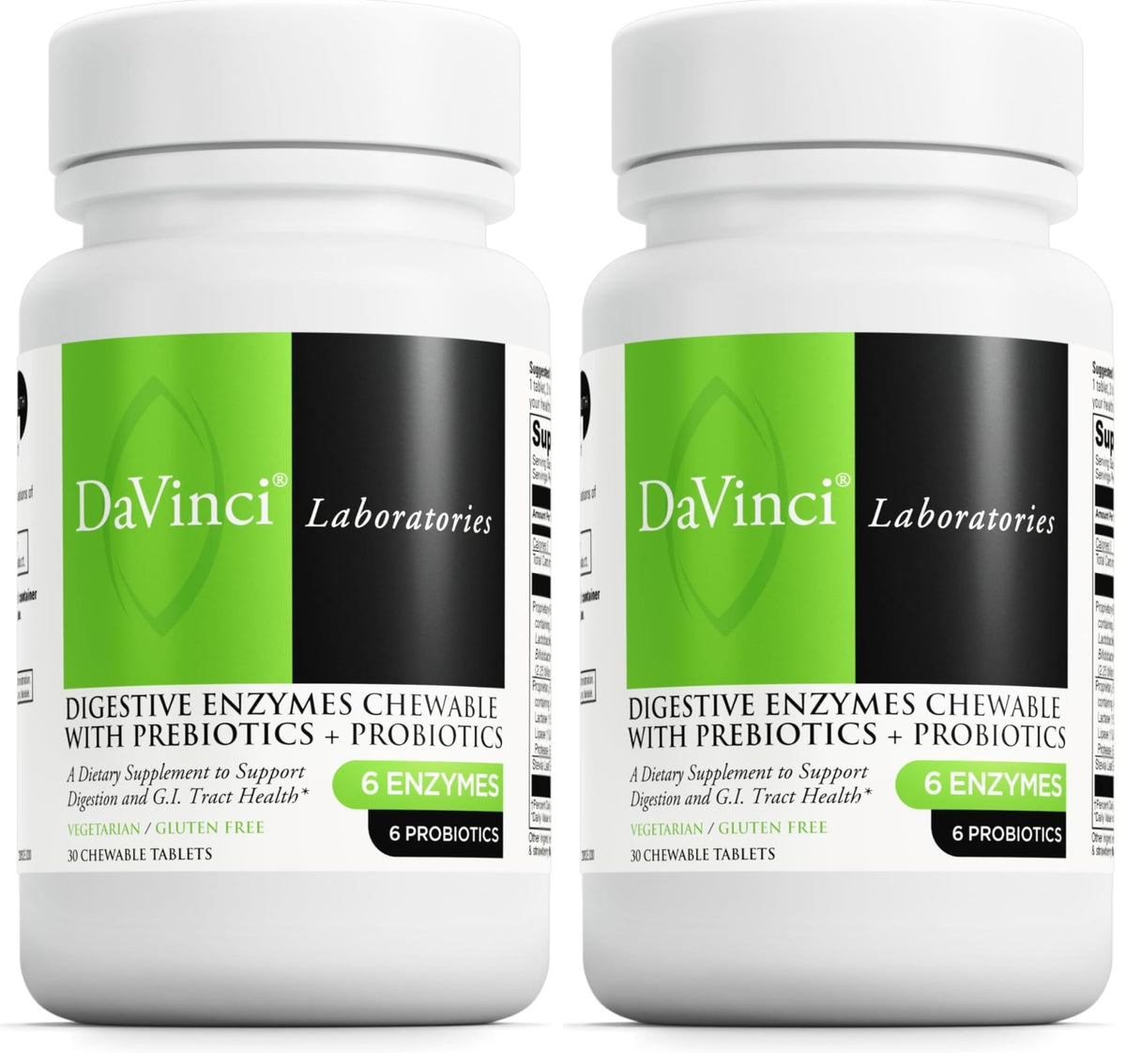 DAVINCI - Mega Probiotic ND with Digestive Enzymes Chewable - 30 Chewable Tablets (Pack of 2)