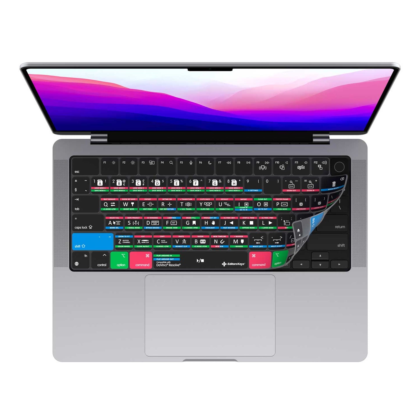 DaVinci Resolve Keyboard Covers for MacBook and iMac
