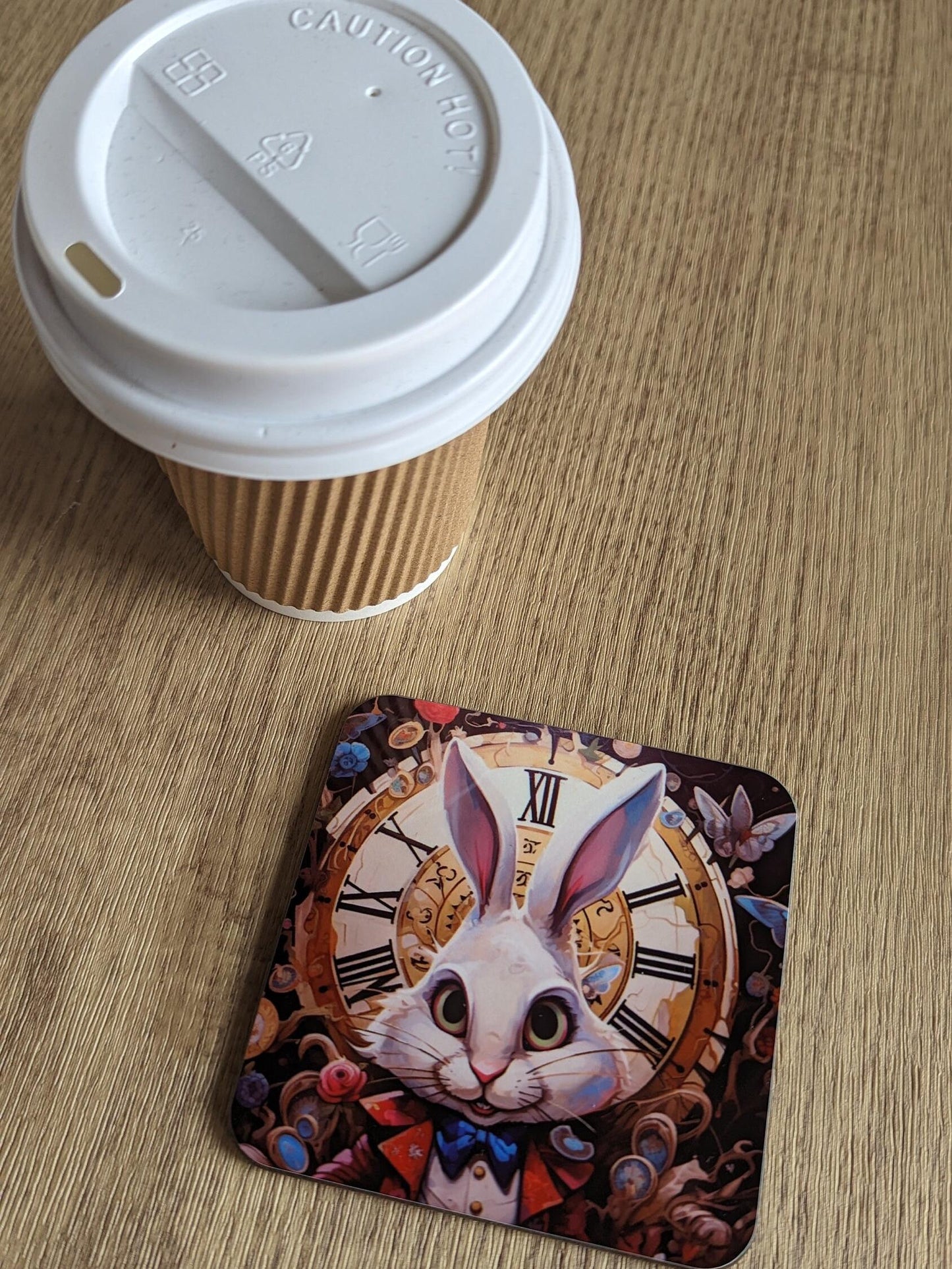 Alice in wonderland | Set of 4 modern interpretive character square coasters