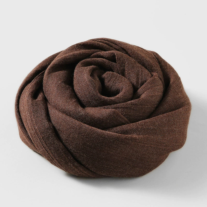 Artistic Sunscreen Solid Color Cotton And Linen Scarf