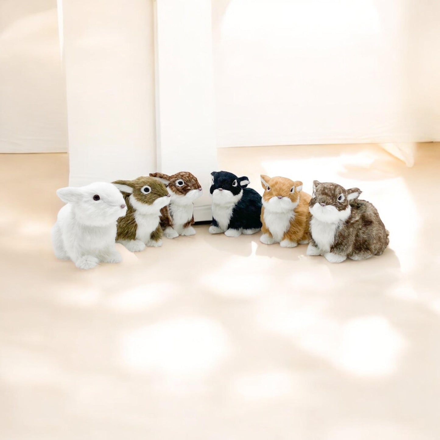 20CM STANDING RABBITS-6 ASST COLOUR