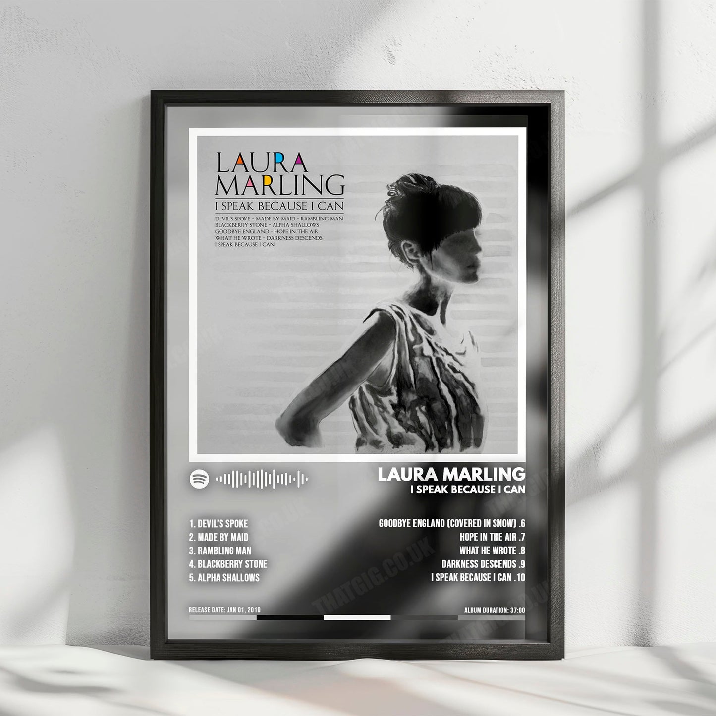 Laura Marling "I Speak Because I Can" Album Cover Poster - with Complete Tracklist