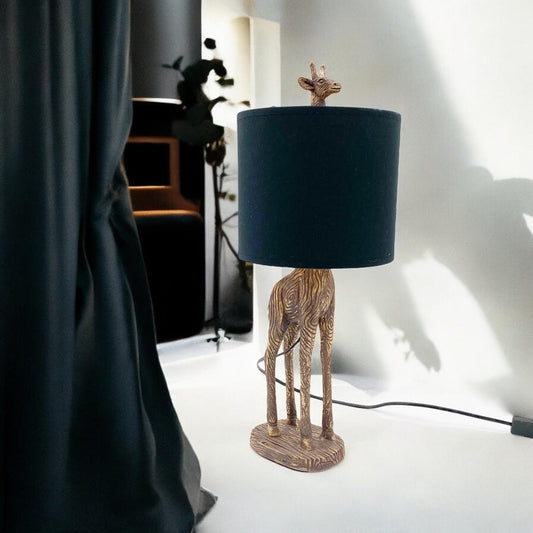 52X20X20CM TABLE LAMP 8" BLACK SHADE