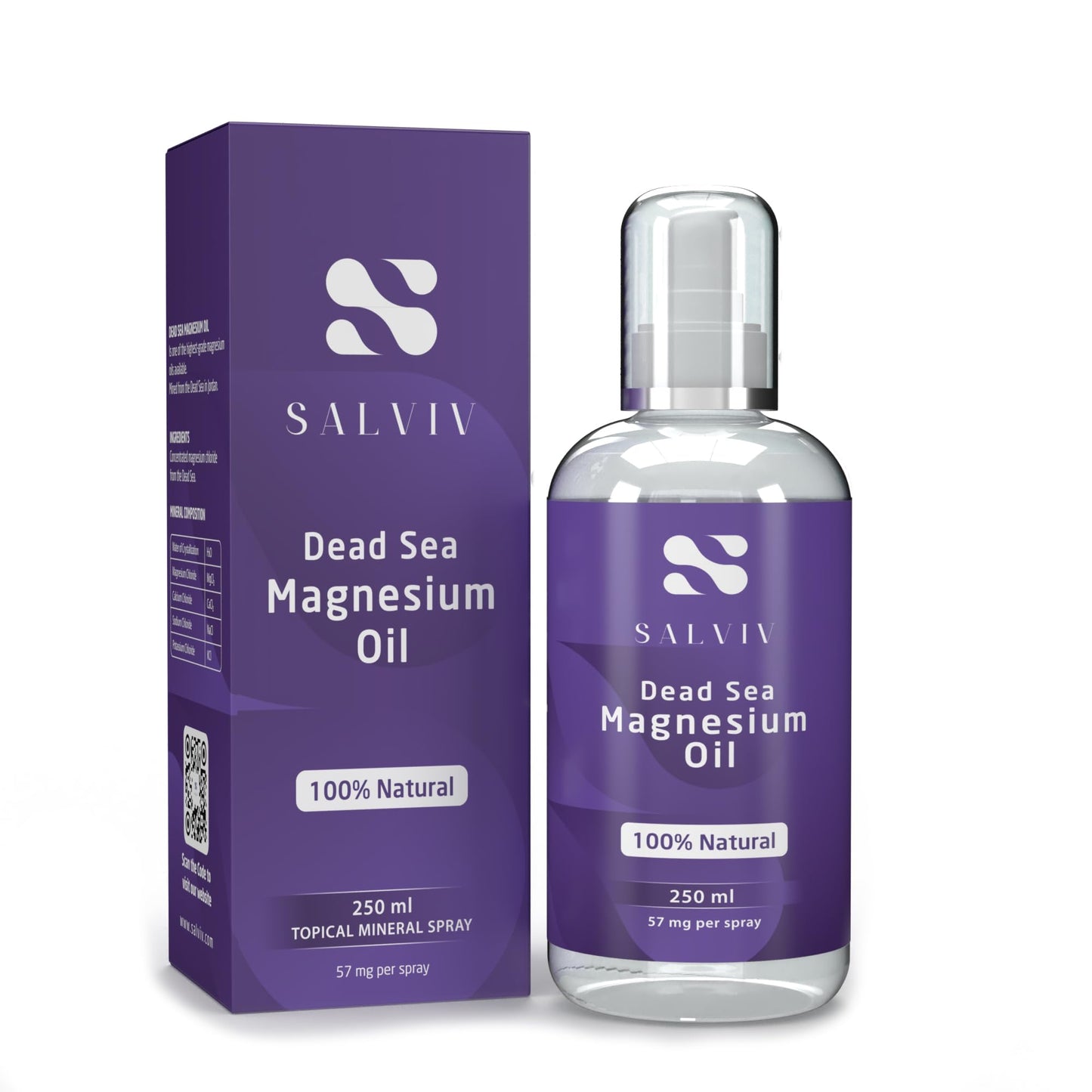 Natural Dead Sea Magnesium Oil Spray 8.45 fl oz – Pure Jordan Mineral Wellness