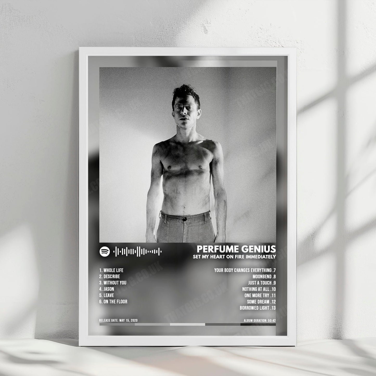 Perfume Genius "Set My Heart on Fire Immediately" Album Cover Poster - with Complete Tracklist