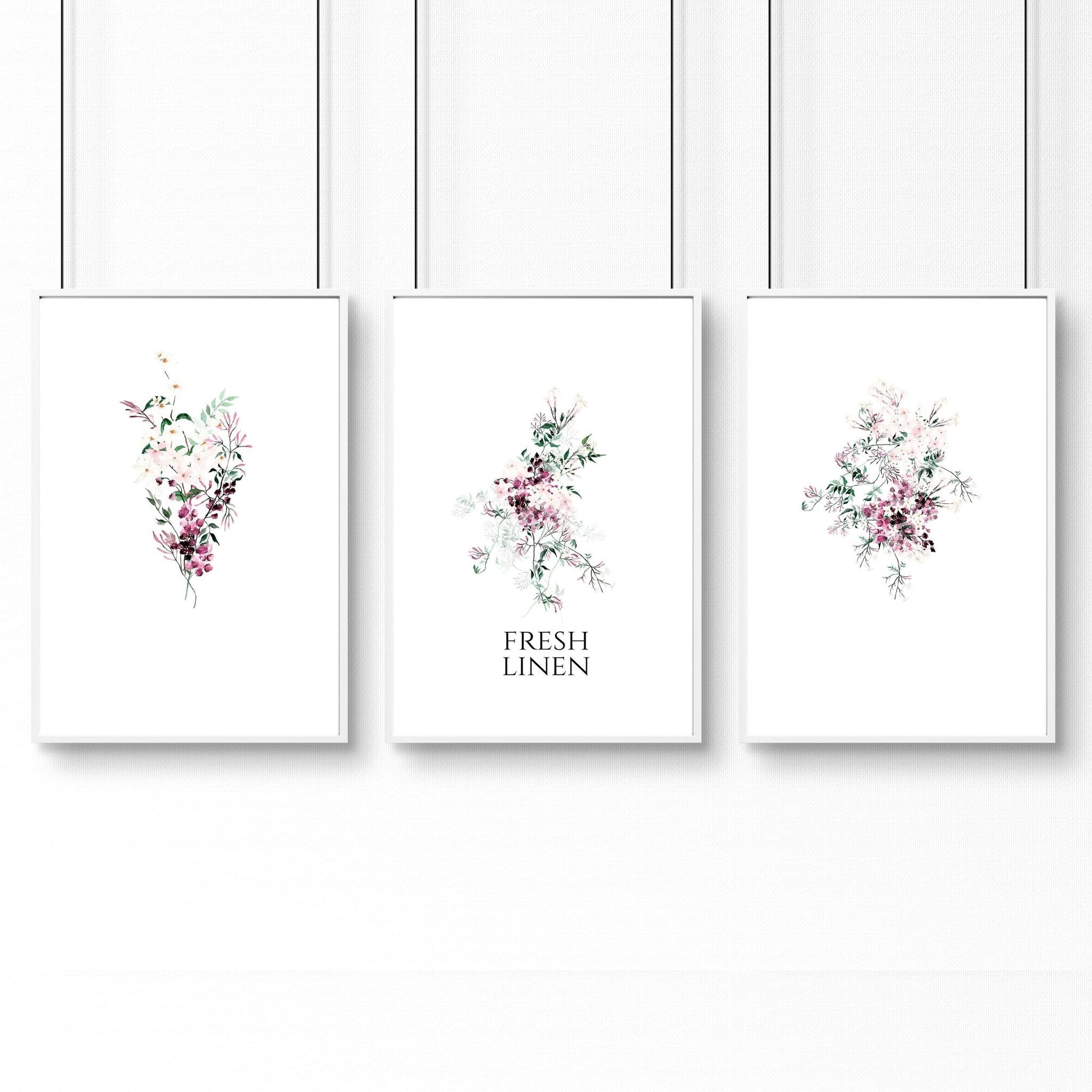 Decorative Laundry Room Accessories | Set of 3 wall art prints
