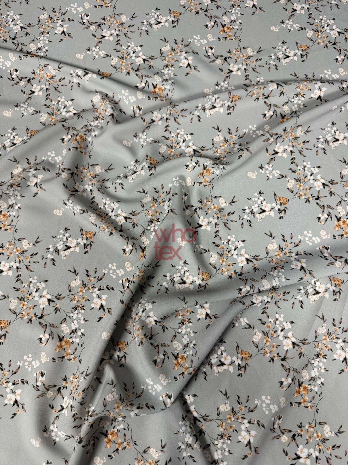 Delicate Cherry Blossom Print Fabric By Metre