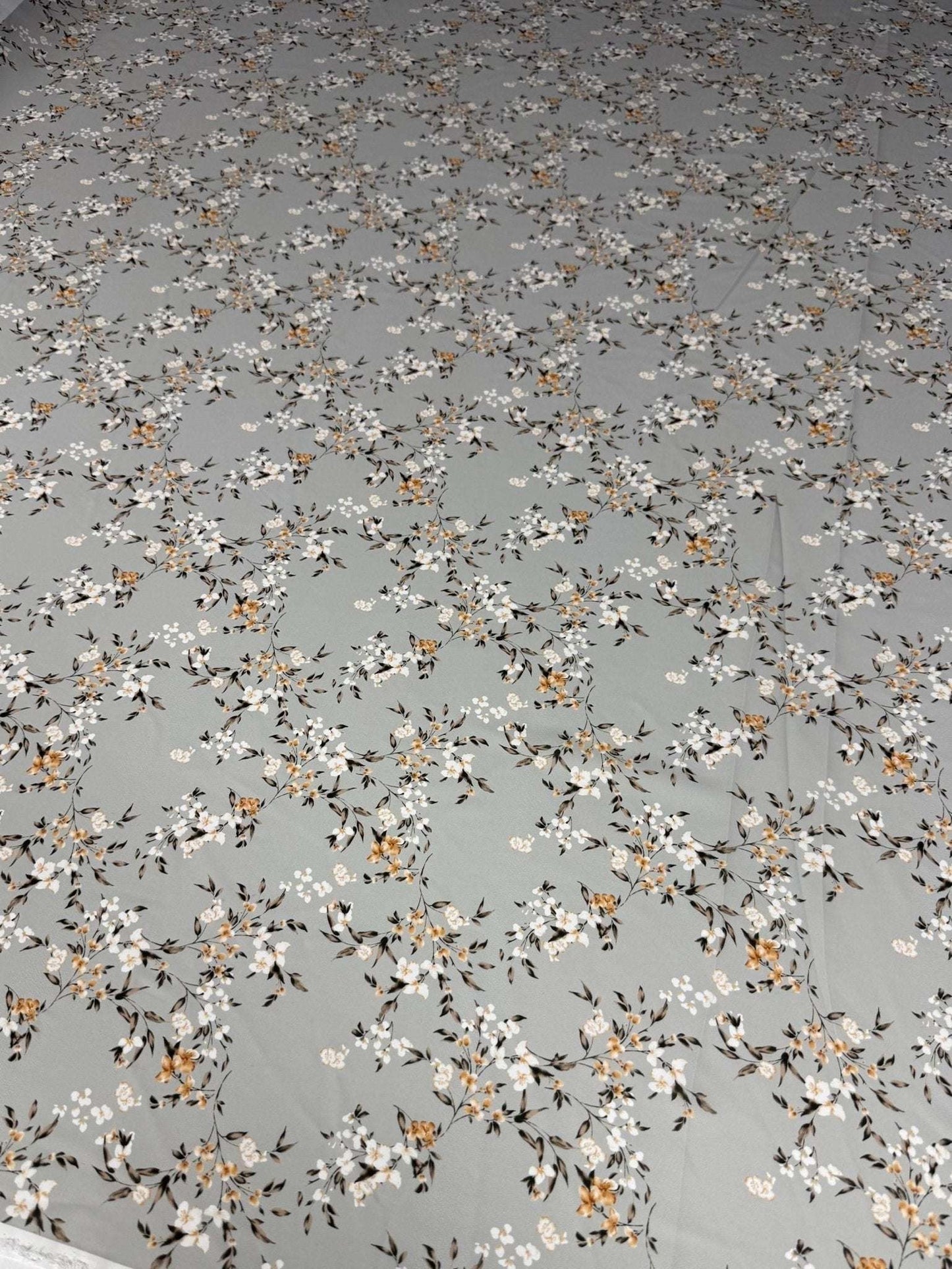 Delicate Cherry Blossom Print Fabric By Metre