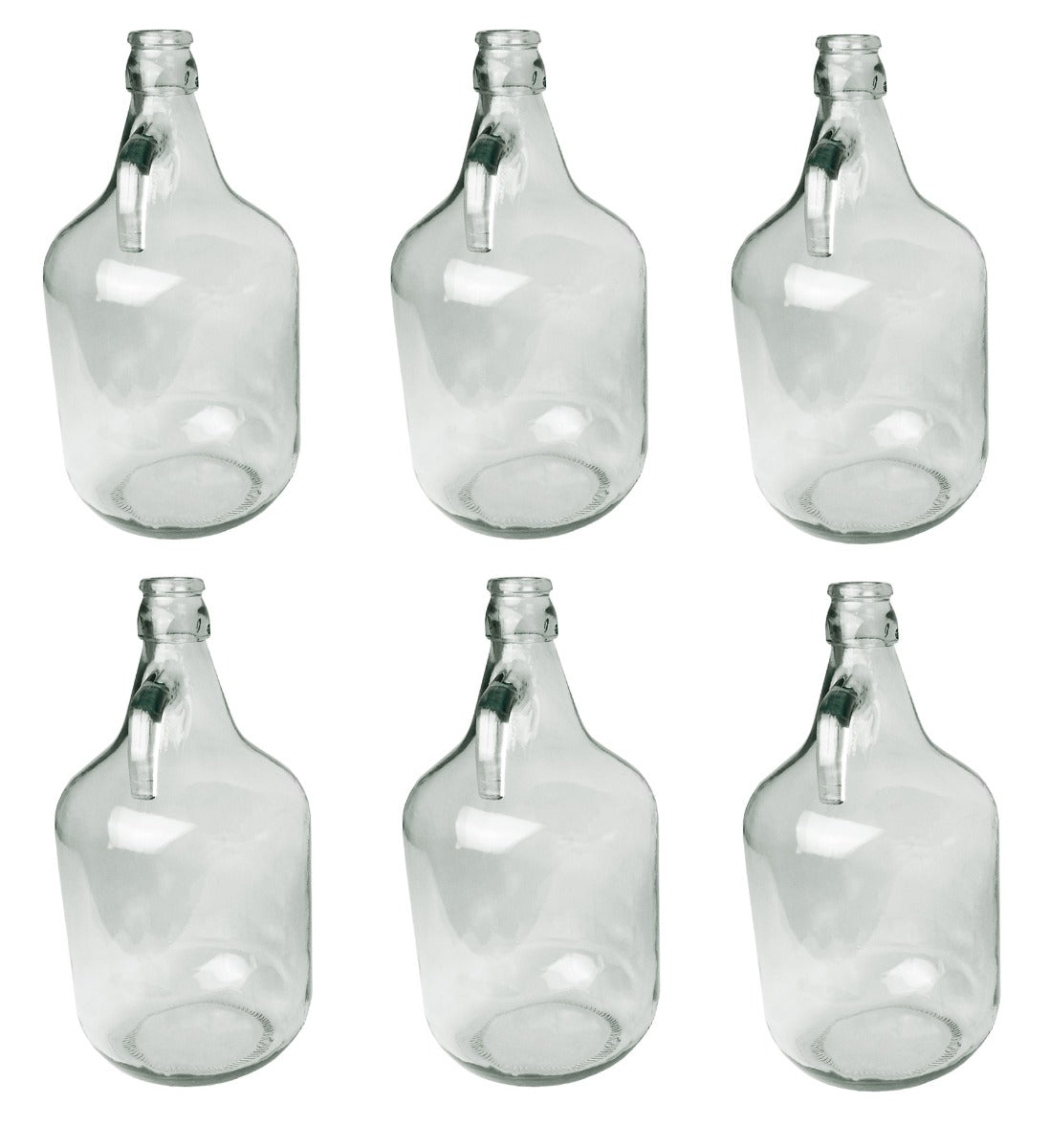 Glass Demijohn 5L 6 Pack Plain DIY Tool Accessory Home and Garden Use