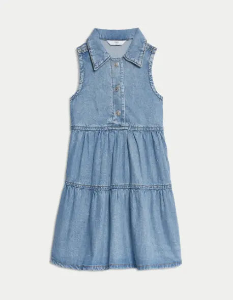 Denim Collared Dress (2-8 Yrs)