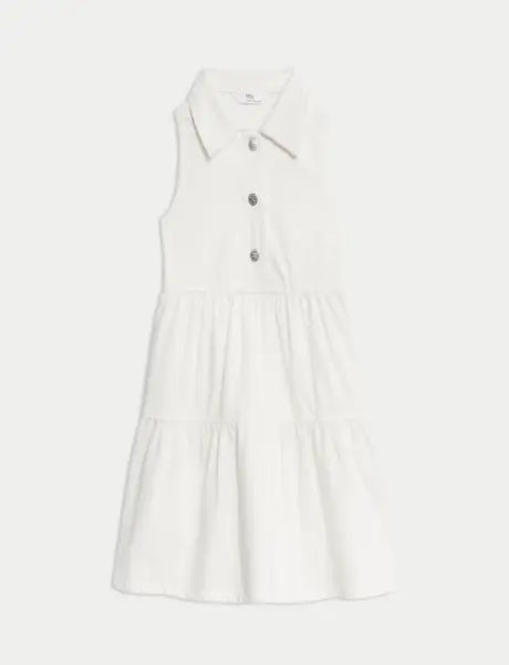Denim Collared Dress (2-8 Yrs)