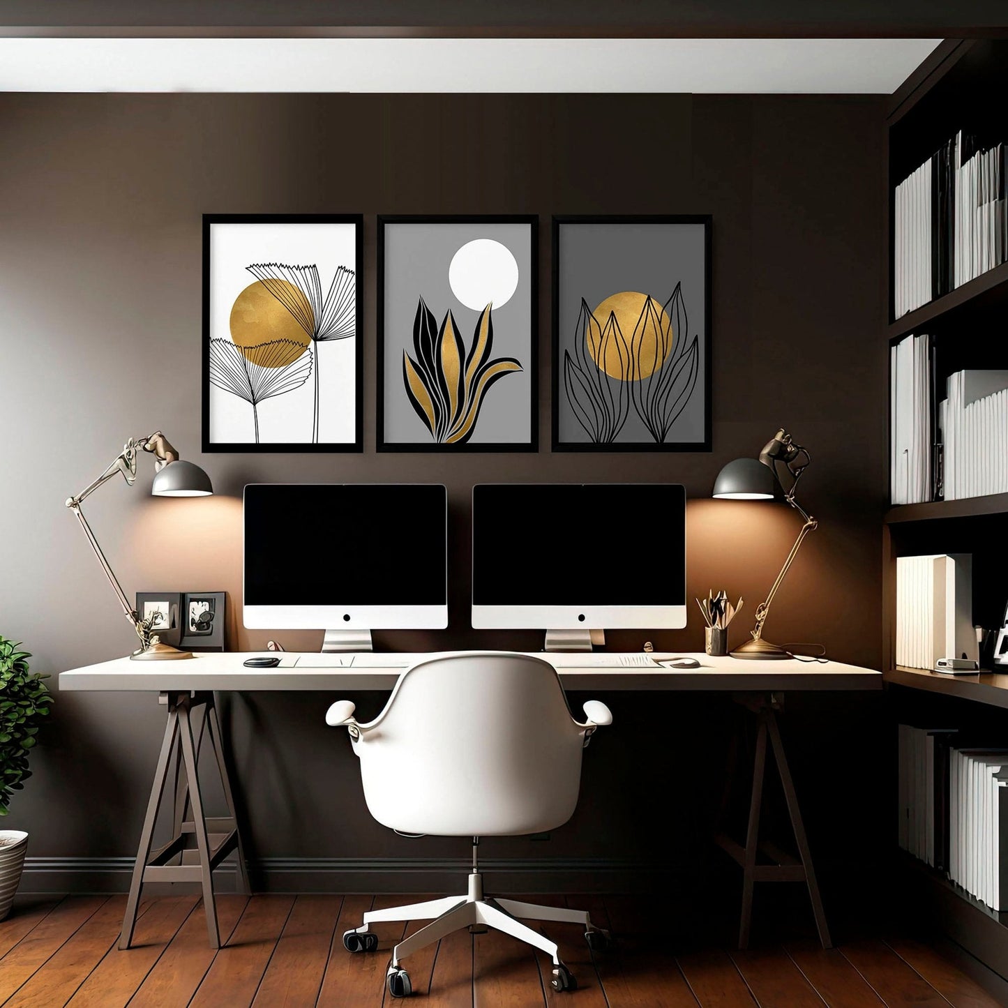 Desk office decor | set of 3 wall art prints