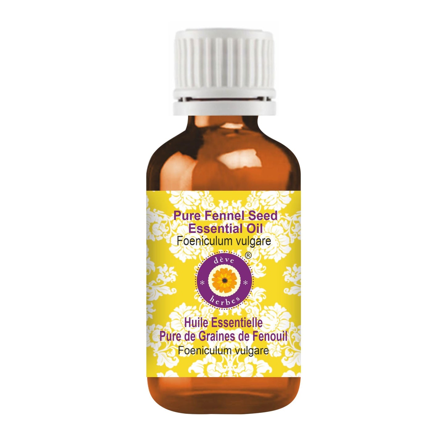 Deve Herbes Pure Fennel Seed Essential Oil – 100% Natural Therapeutic Grade, Steam Distilled, 15ml