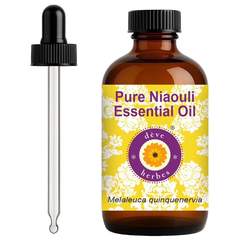 dève herbes Niaouli Essential Oil 120ml with Glass Dropper | Pure & Lightweight