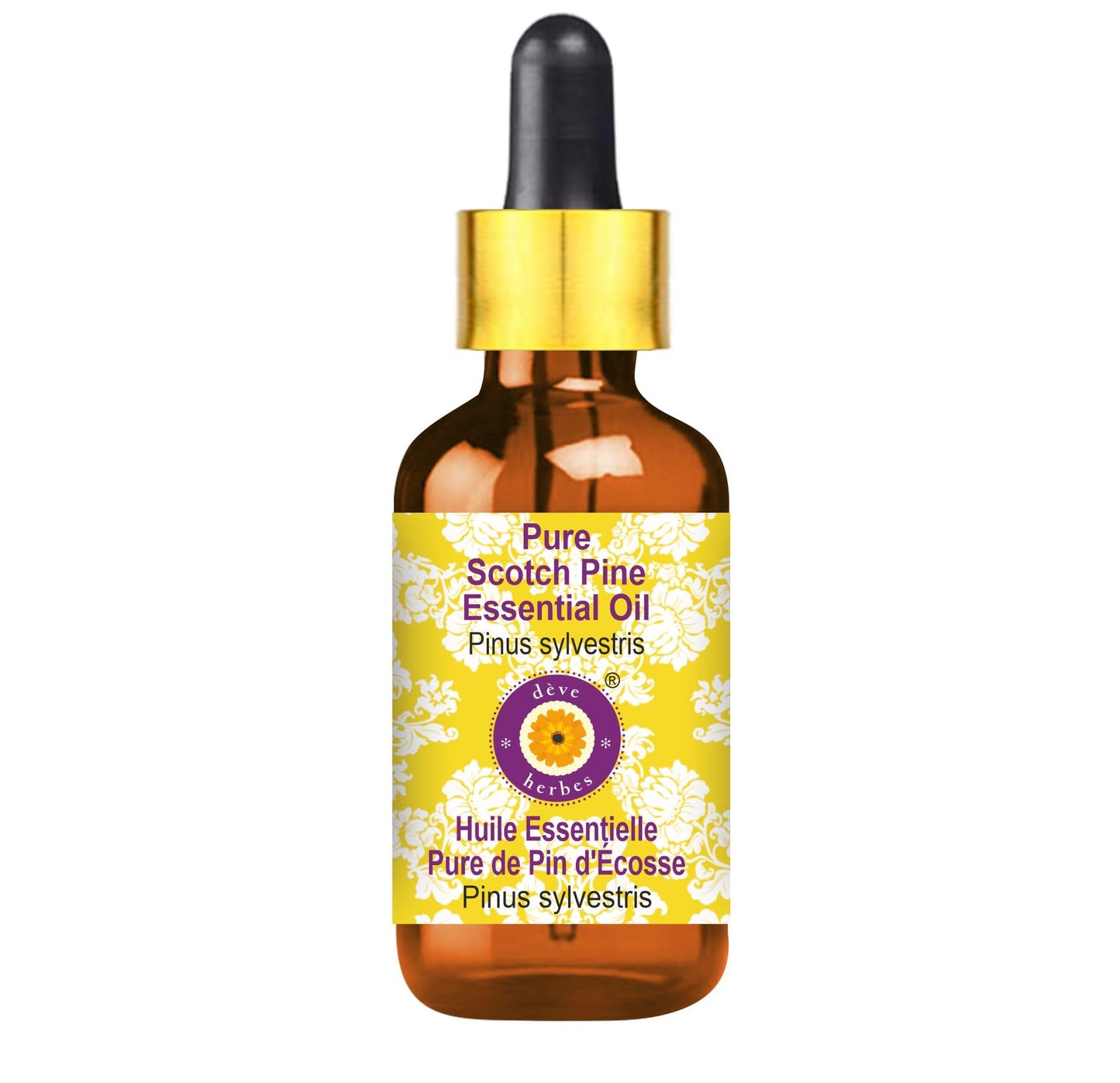 Deve Herbes Pure Scotch Pine Essential Oil (Pinus sylvestris) - Steam Distilled, 5ml with Glass Dropper