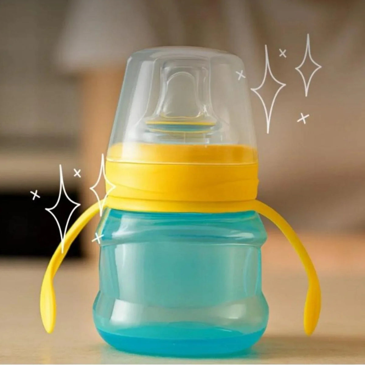 Mooma Kindy Learner Bottle 200ml - Yellow