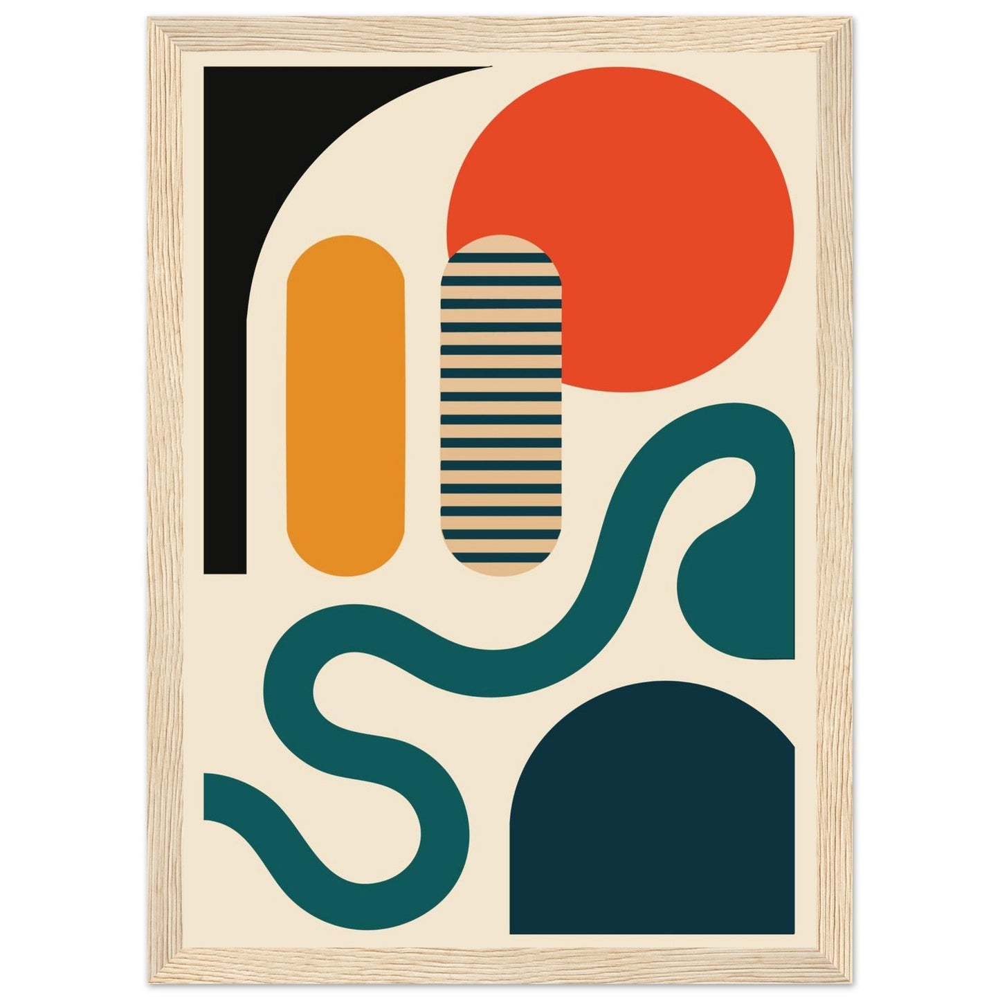 Abstract Bliss - Premium Matte Paper Wooden Framed Poster