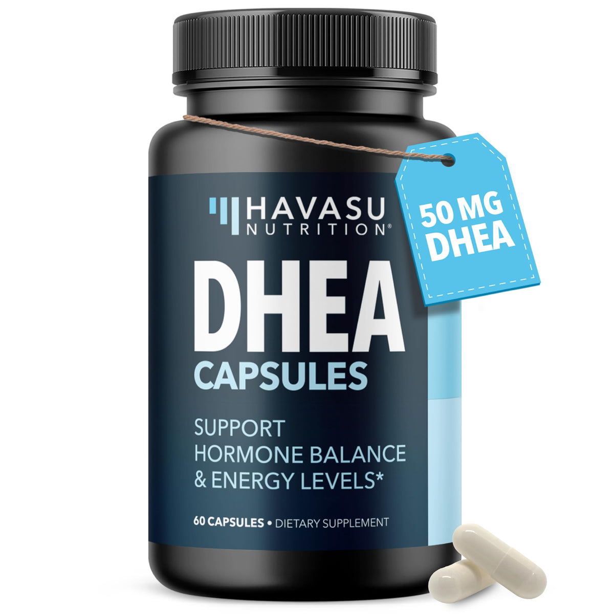 DHEA 50mg Supplement for Hormone Balance - Supports Energy for Men and Women - Dehydroepiandrosterone Capsules for Mood, Aging & Daily Vitality - Non-GMO, Vegan - 60 Capsules, 2-Month Supply
