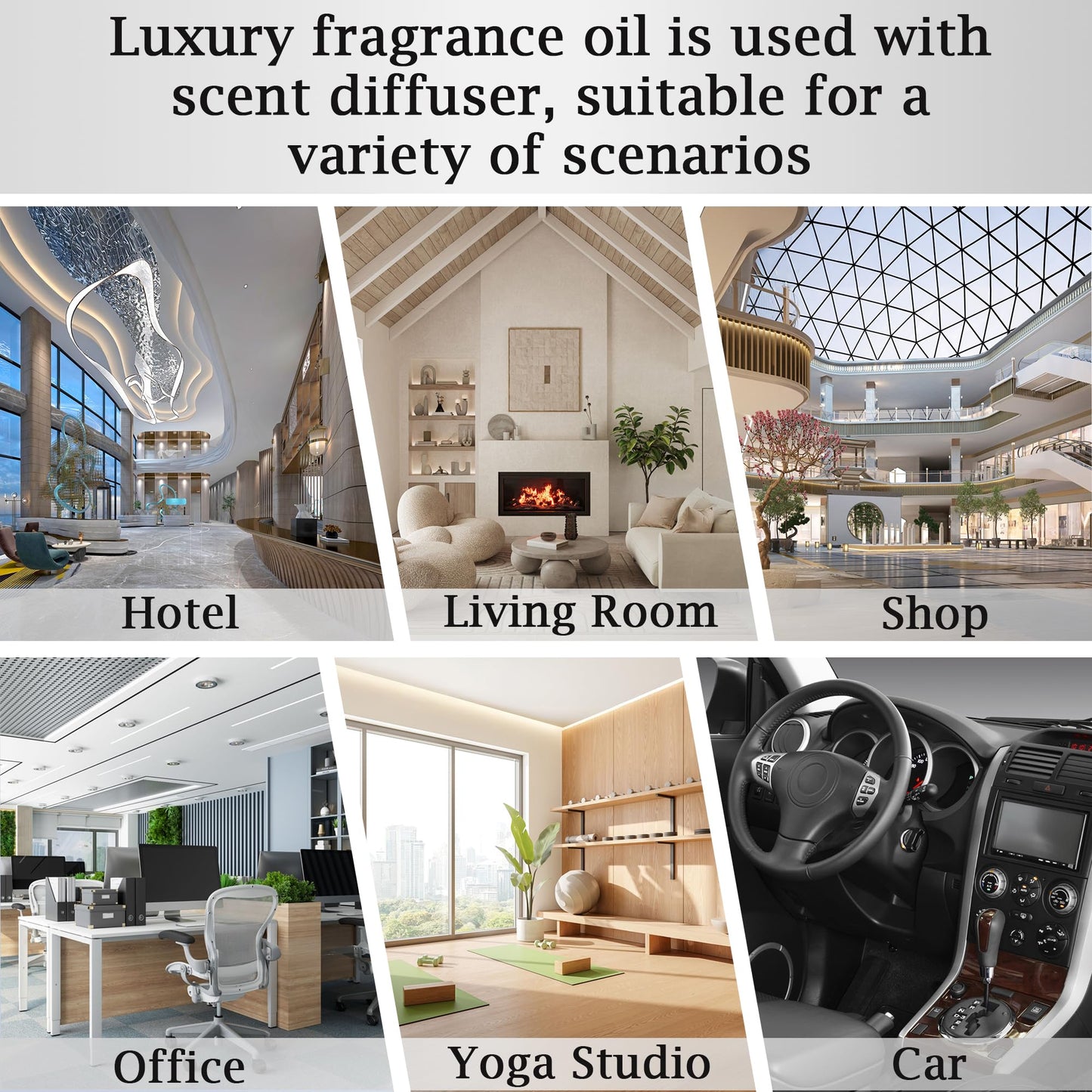 Luxury Hotel Scent Dream On Oil Diffuser Refill Kit – 20ml | Long-Lasting Fragrance for Large Rooms, HVAC & Cars