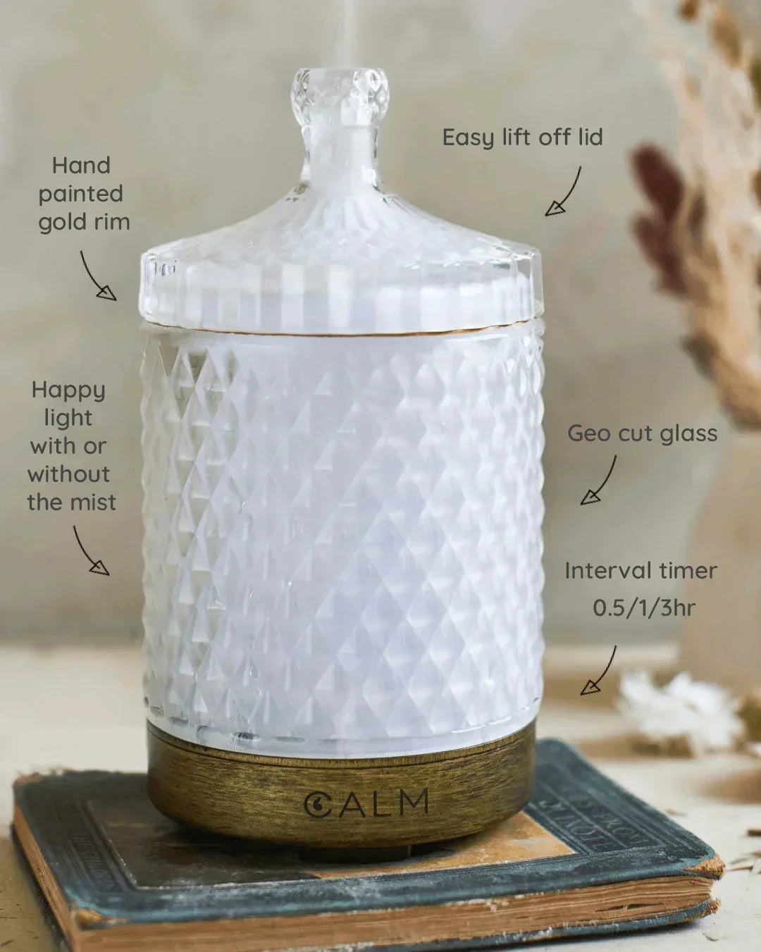 Aroma Diffuser with Blended Oil Steps - Stress relief, Energy Boost, Sleep & Hormone Balance