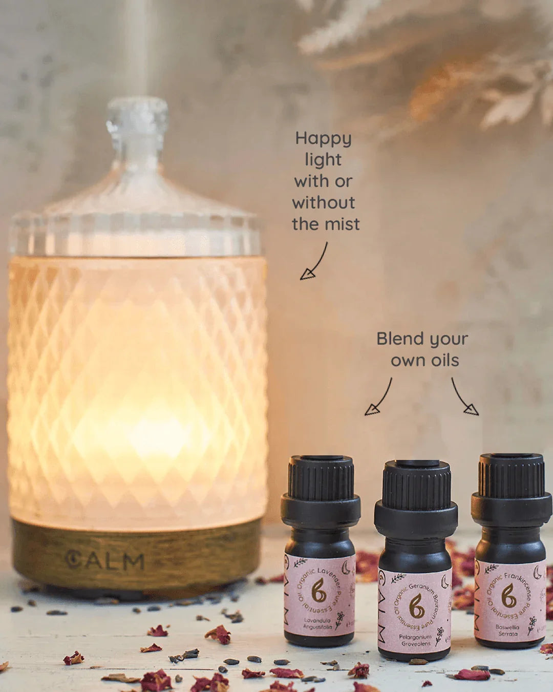Aroma Diffuser with our Rest Calm Oil Set - Sleep & Hormone Balance