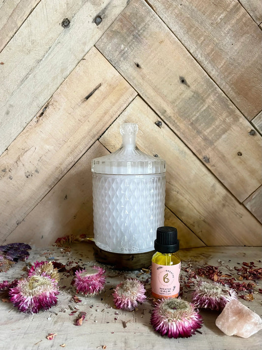 Aroma Diffuser with Breathe Calm Blended Essential Oil