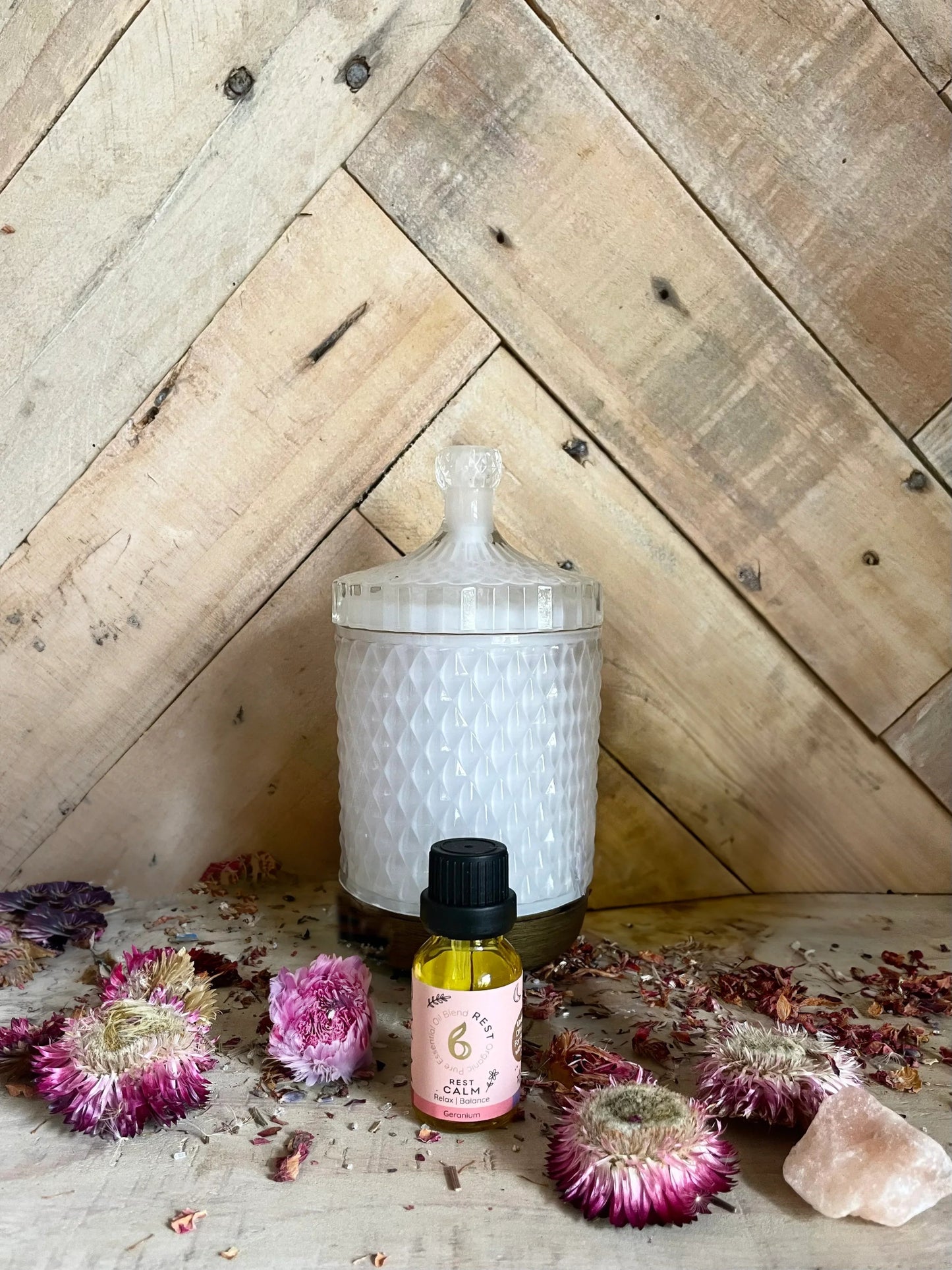 Aroma Diffuser with Rest Calm Blended Essential Oil - Sleep & Hormone Balance