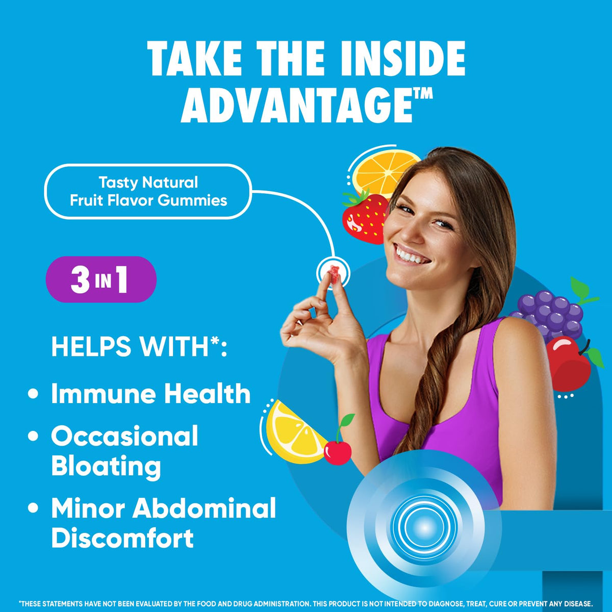 Digestive Advantage Probiotic Gummies – Digestive & Immune Support (80ct) 2-Pack
