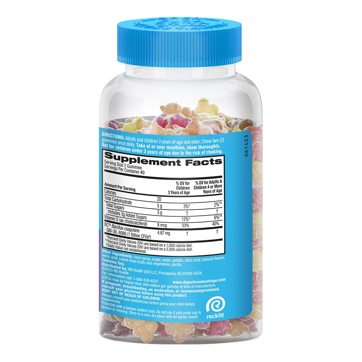 Digestive Advantage Probiotic Gummies – Digestive & Immune Support (80ct) 2-Pack