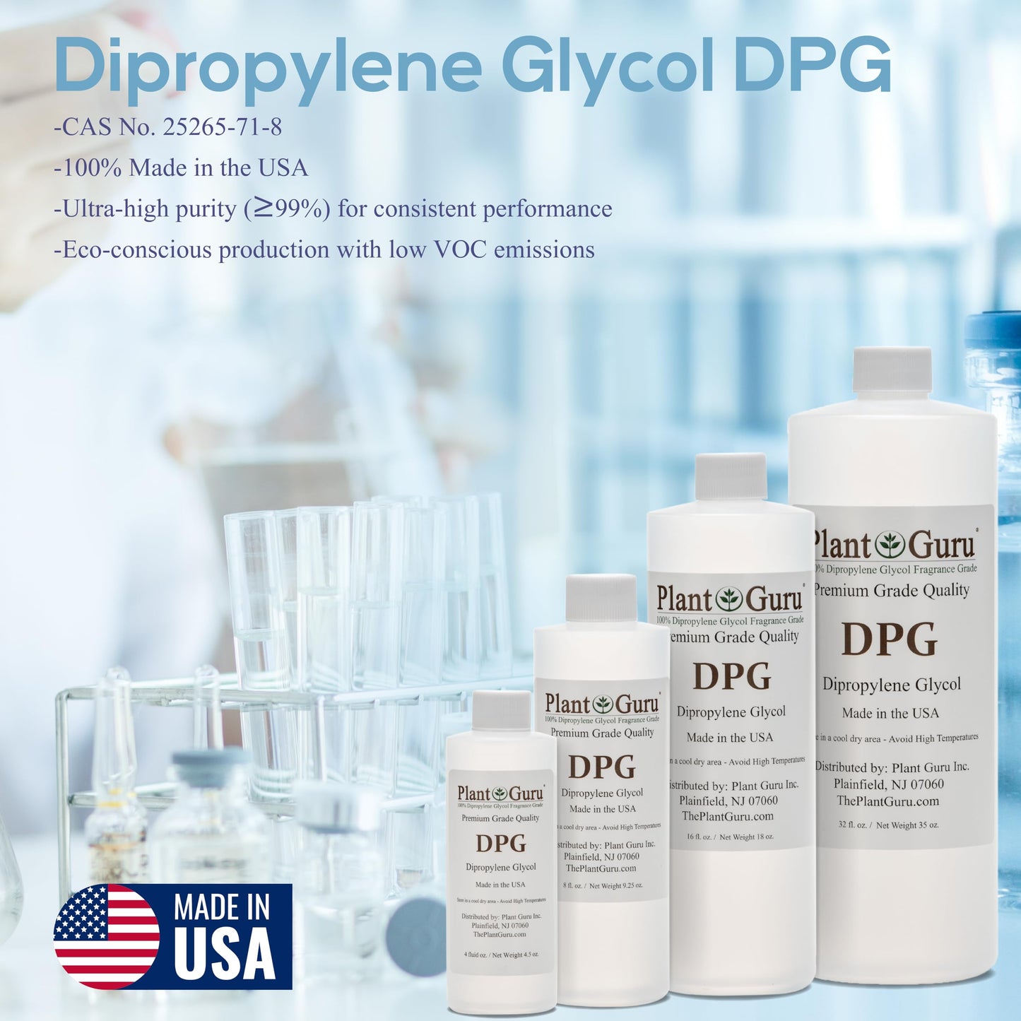 Dipropylene Glycol DPG Half Gallon 4.25 lbs – Fragrance Grade Carrier Oil for Incense, Perfume & Body Oils