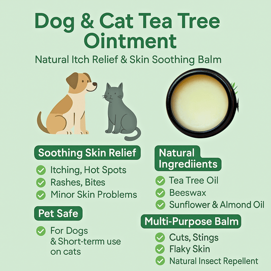 Dog & Cat Tea Tree Cream for Cracks Sores Antiseptic Relief Handmade Yorkshire