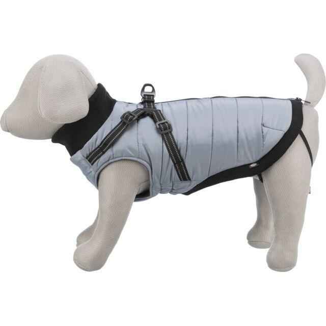 Dog Coat with harness - Pontis Grey