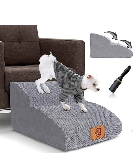 Dog Stairs for Bed/Sofa, 2-Steps High Density Foam Pet Stairs