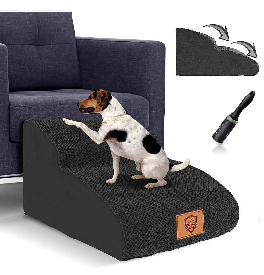 Dog Stairs for Bed/Sofa, 2-Steps High Density Foam Pet Stairs