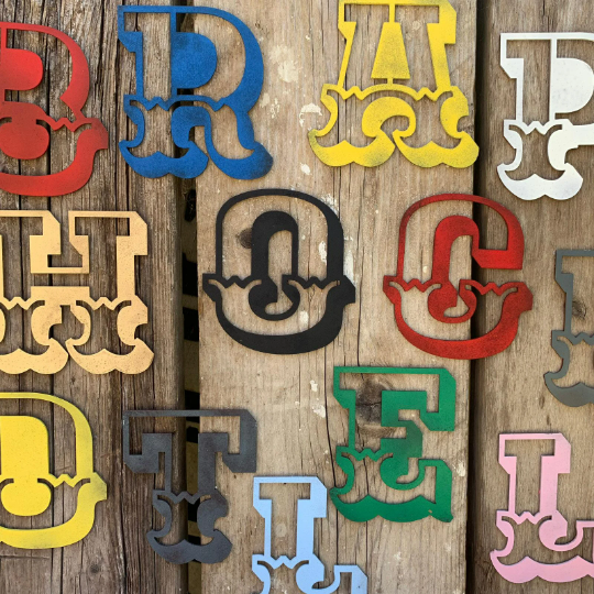 5" and 12" Metal Coloured Carnival Letters