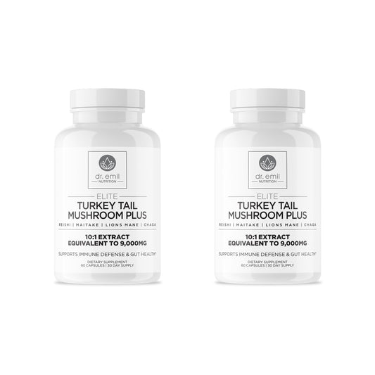 Dr. Emil Nutrition Elite Turkey Tail Twin Pack | Immune & Gut Health
