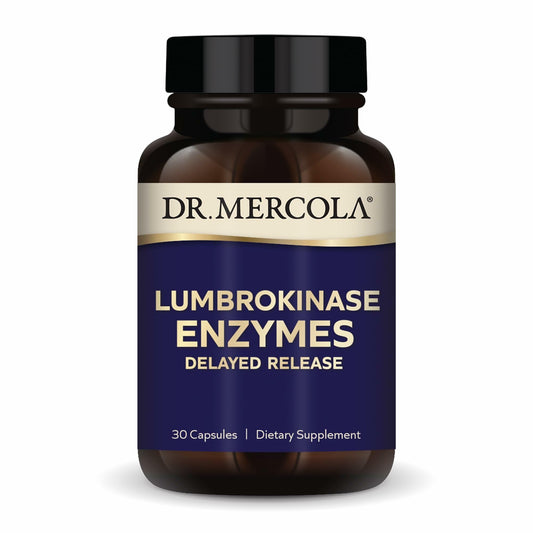 Dr. Mercola Lumbrokinase Enzymes — Delayed Release, Non-GMO, Gluten-Free & Soy-Free | 30 Capsules