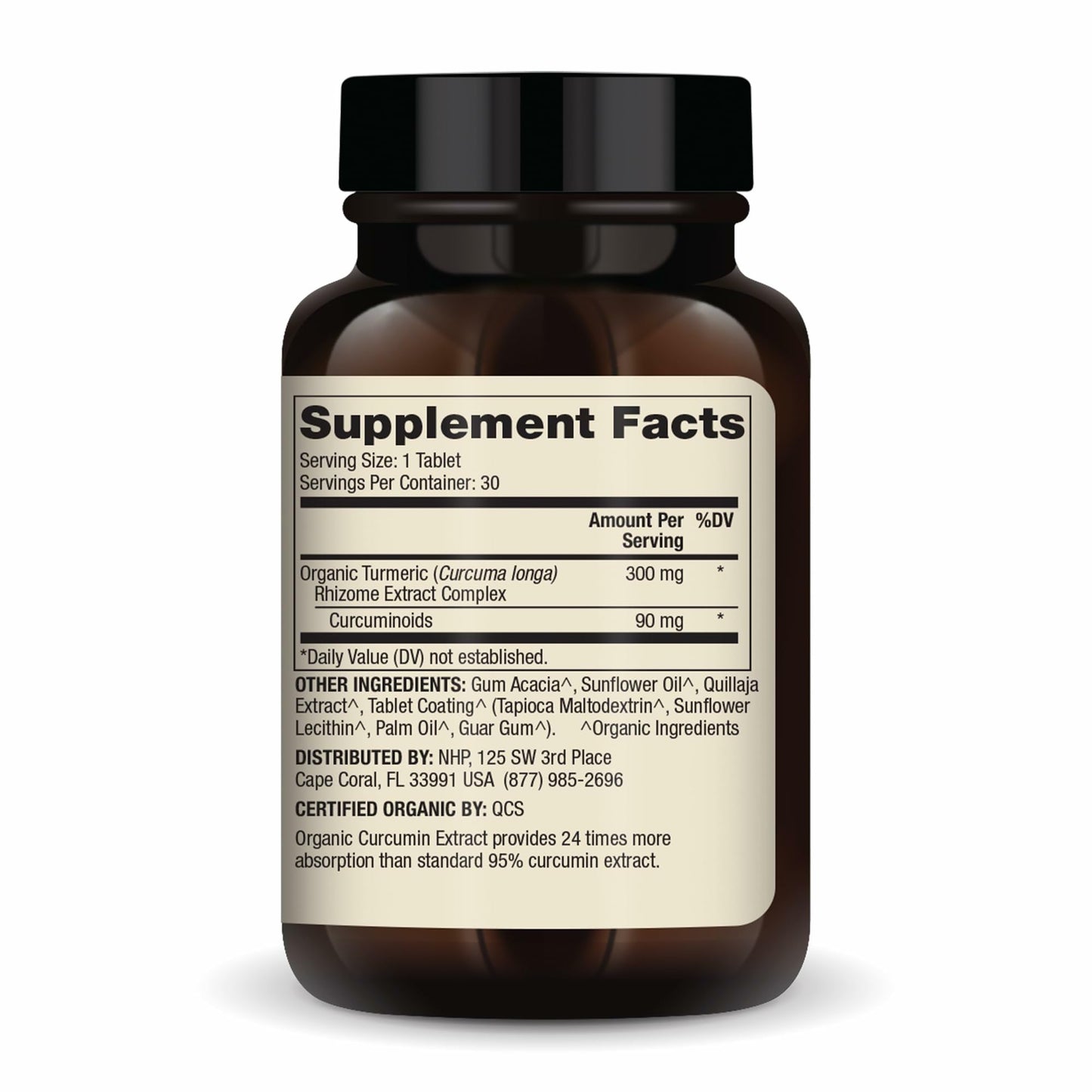Dr. Mercola Organic Curcumin Extract – 30 Servings (30 Tablets) | Non-GMO & Certified USDA Organic
