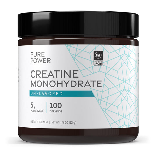 Dr. Mercola Pure Power Creatine Monohydrate – 5 g/Serving, NSF Certified, Unflavored