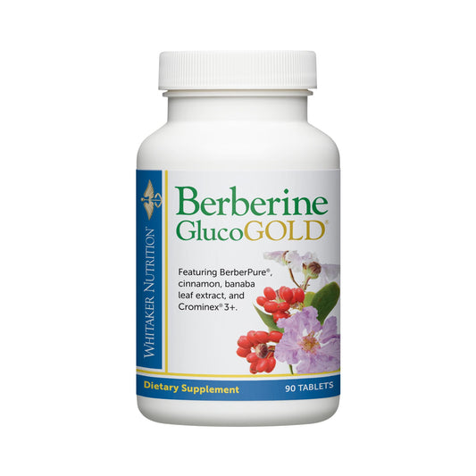 Dr. Whitaker’s Berberine GlucoGold — 1500 mg Berberine with Cinnamon & Banaba (90 Tablets)