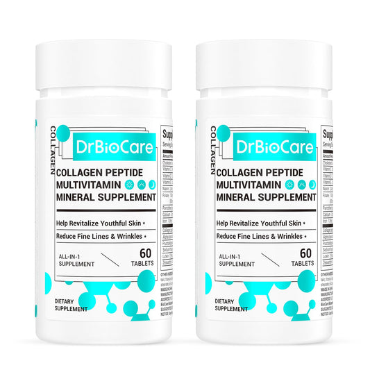 DrBioCare Collagen Peptides for Women – Beauty Vitamin & Probiotic Supplement (120 Tablets)