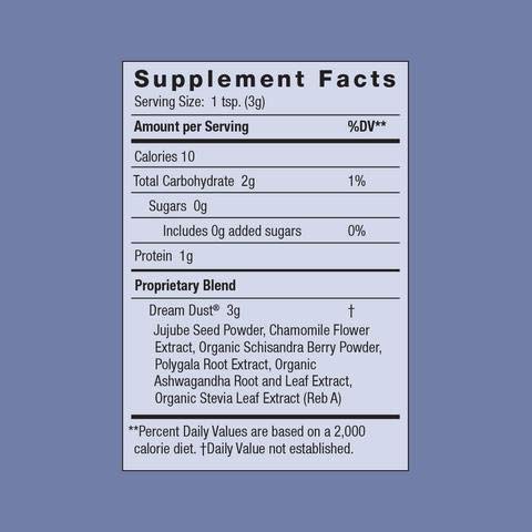 Dream Dust by Moon Juice - Tranquil Rest - Natural Adaptogenic Powder Supplement - Ashwagandha, Chamomile, Jujube, Polygala & Schisandra - Vegan, Non-GMO, Gluten-Free (1.5oz)