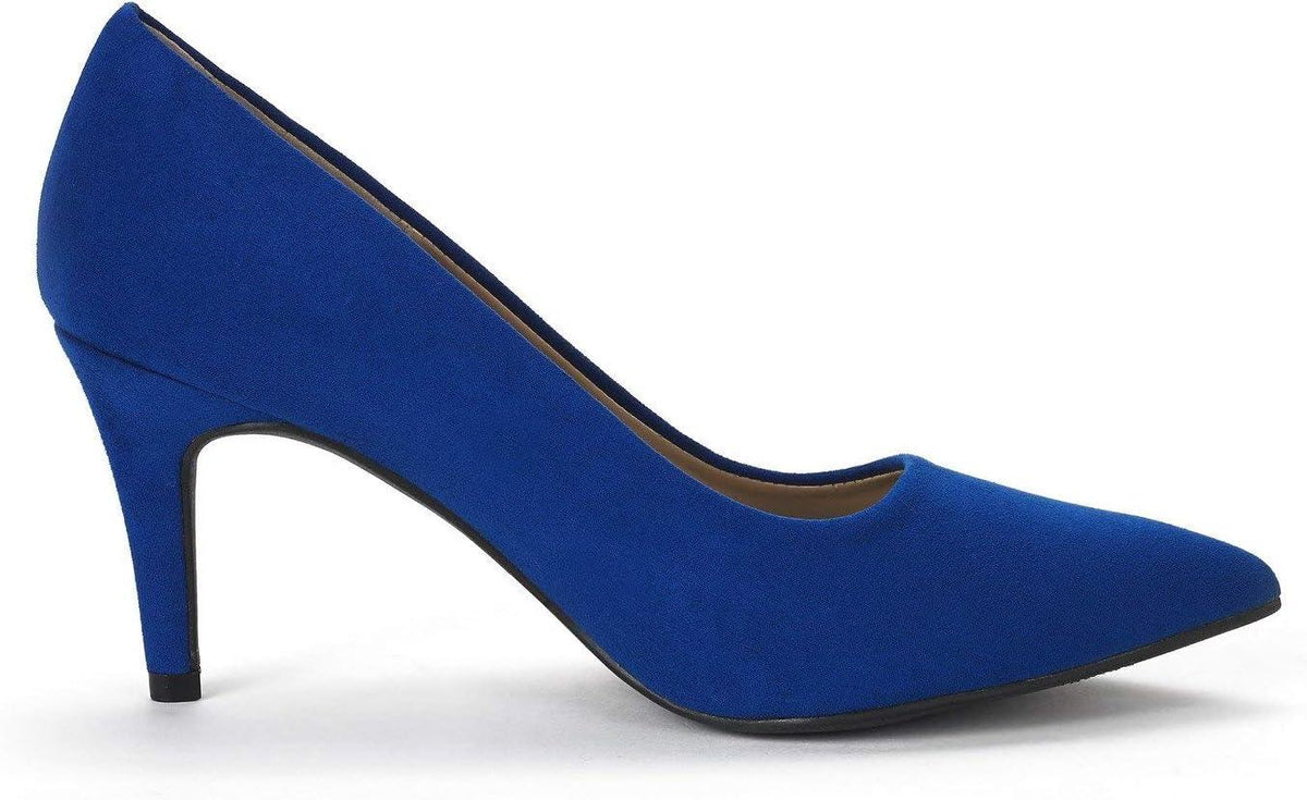 Stiletto Mid Heels Pointed Closed DREAM PAIRS (UK 5.5) Women's Slip On Low