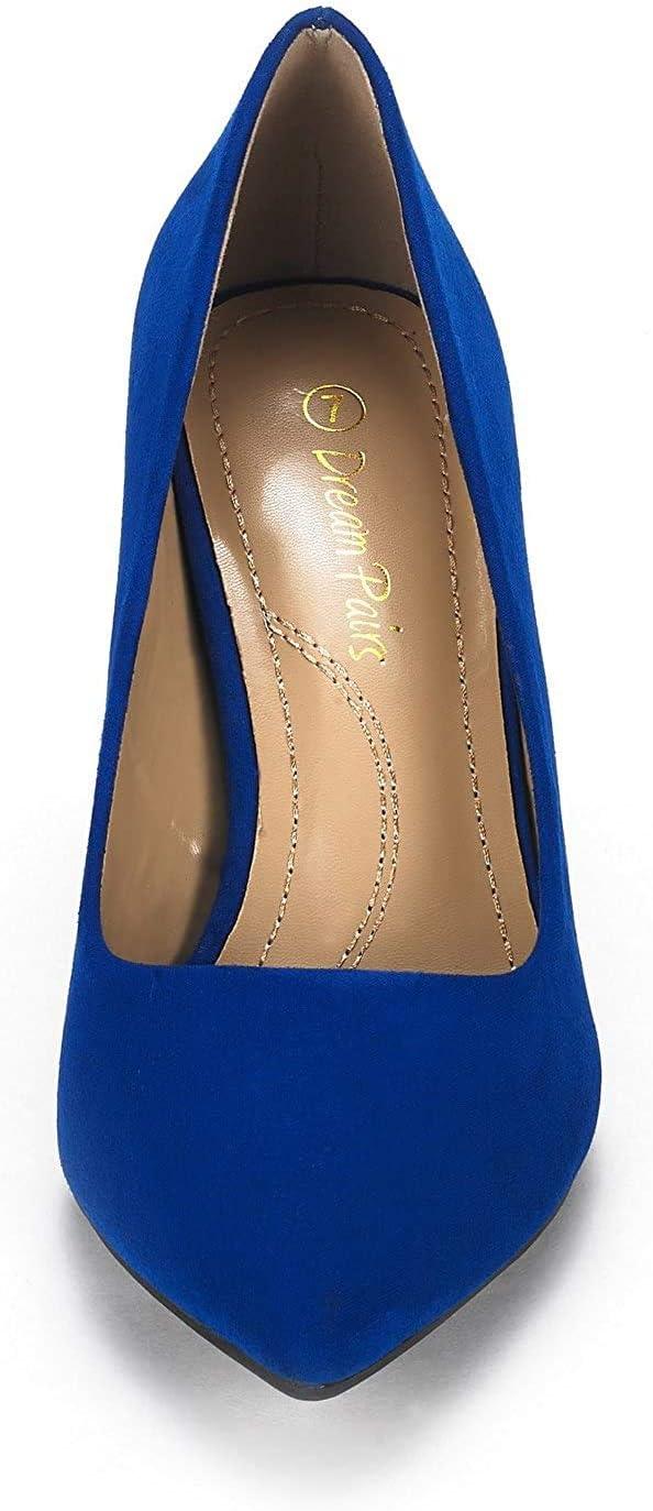 Stiletto Mid Heels Pointed Closed DREAM PAIRS (UK 5.5) Women's Slip On Low