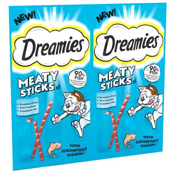 Dreamies Meaty Sticks Salmon Cat Treats 30g - Case of 14