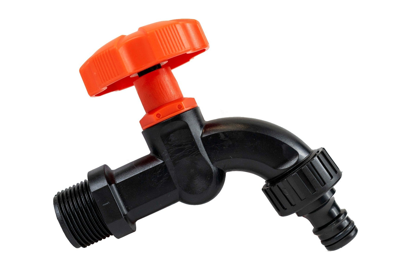 3/4" BSPM Plastic Tap Black/Orange